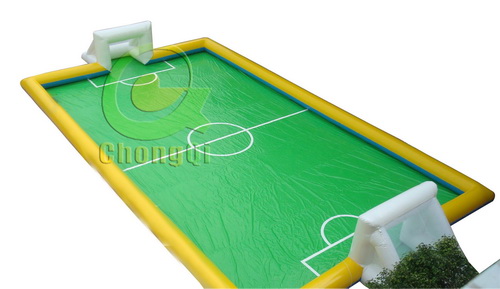 inflatable soccer field water
